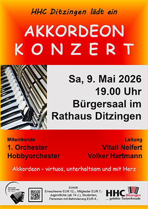 Einladung zum Frühjahrskonzert im Bürgersaal